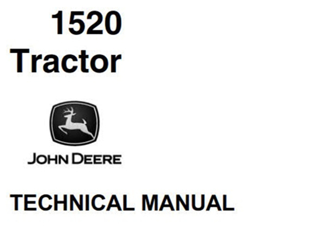 John Deere 1520 Tractor Technical Manual