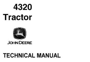 John Deere 4320 Tractor Technical Manual