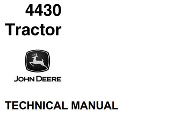 John Deere 4430 Tractor Technical Manual