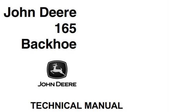 John Deere 165 Backhoe Technical Manual