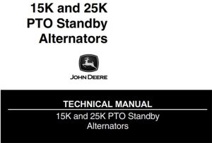 John Deere 15K & 25K PTO Standby Alternators Technical Manual