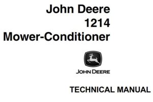 John Deere 1214 Mower-Conditioner Technical Manual