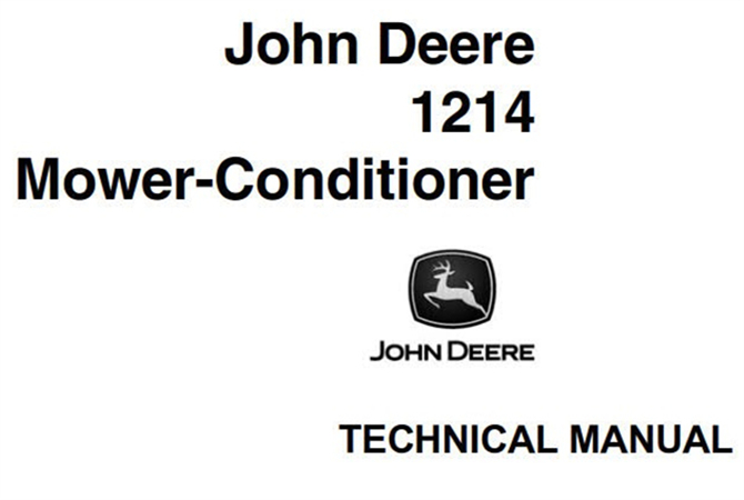 John Deere 1214 Mower-Conditioner Technical Manual