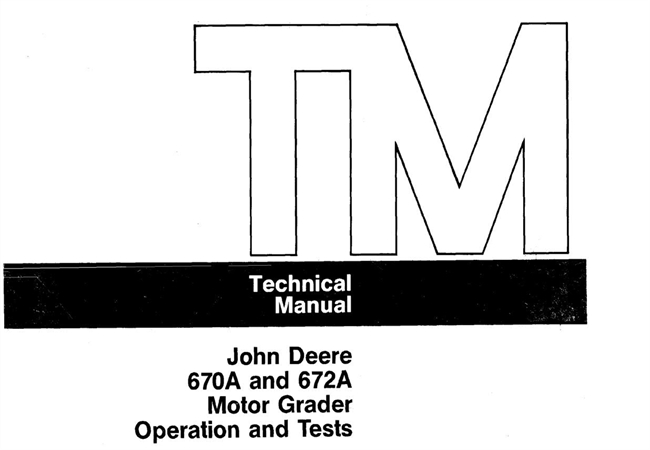 John Deere 670A & 672A Motor Grader Operation and Tests