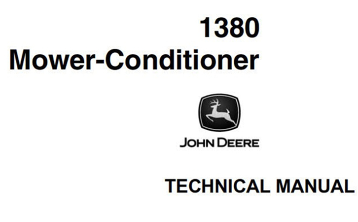 John Deere 1380 Mower-Conditioner Technical Manual