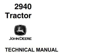 John Deere 2940 Tractor Technical Manual