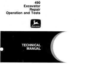 John Deere 490 Excavator Repair, Operation and Tests