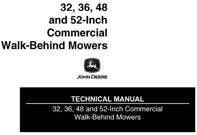 John Deere 32, 36, 48, 52-Inch Commercial Walk-Behind Mowers