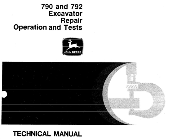 John Deere 790 & 792 Excavator Repair, Operation and Tests