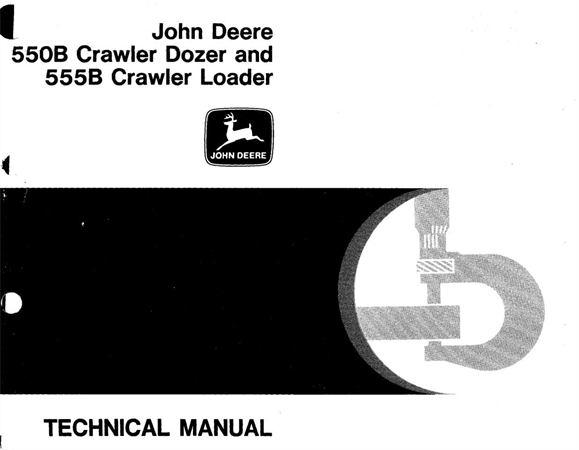 John Deere 550B Crawler Dozer, 555B Crawler Loader