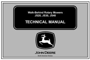 John Deere JS20, JS30, JS40 Walk-Behind Rotary Mowers