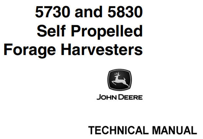 John Deere 5730 & 5830 Self Propelled Forage Harvesters