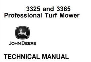 John Deere 3325 & 3365 Professional Turf Mower