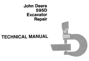 John Deere 595D Excavator Repair Technical Manual