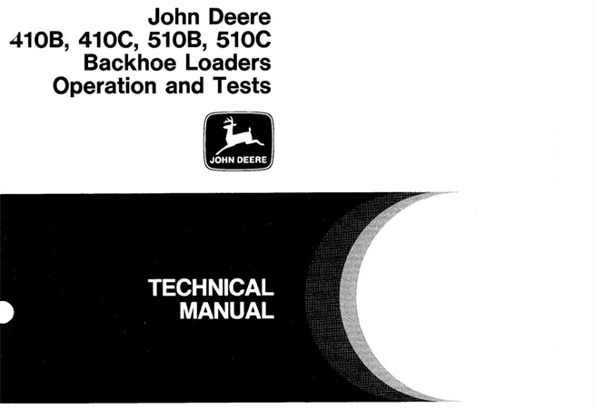 John Deere 410B, 410C, 510B, 510C Backhoe Loaders Operation and Tests ...