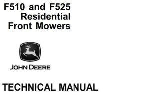 John Deere F510 & F525 Residential Front Mowers