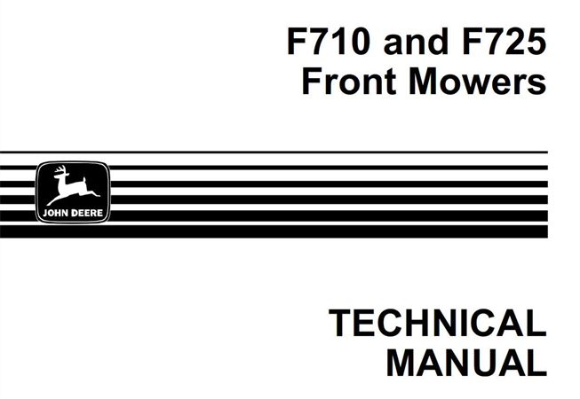 John Deere F710 & F725 Front Mowers Technical Manual