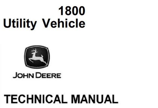 John Deere 1800 Utility Vehicle Technical Manual