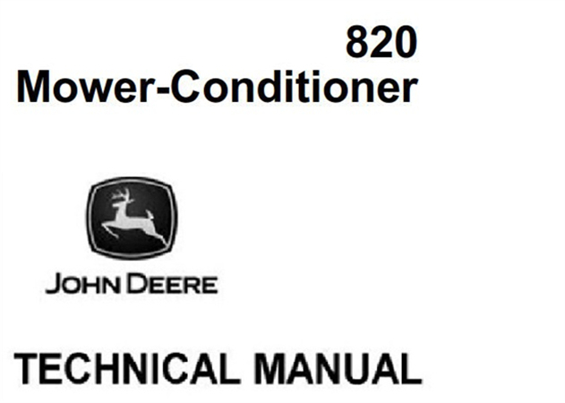 John Deere 820 Mower-Conditioner Technical Manual