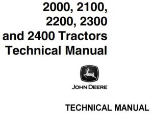 John Deere 2000, 2100, 2200, 2300, 2400 Tractors