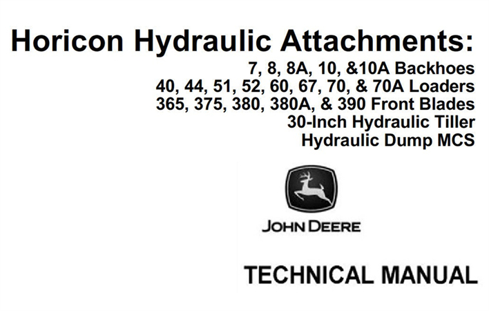 John Deere Horicon Hydraulic Attachments Technical Manual