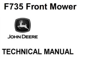 John Deere F735 Front Mower Technical Manual