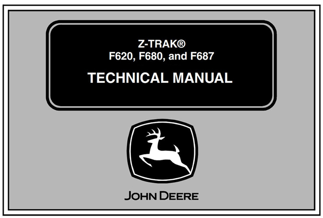 John Deere F620, F680, F687 Z-Trak Technical Manual