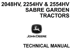 John Deere 2048HV, 2254HV, 2554HV Sabre Garden Tractors