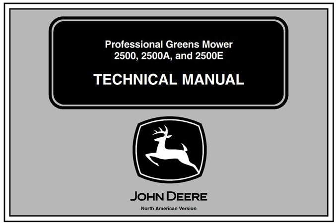 John Deere 2500, 2500A, 2500E Professional Greens Mower