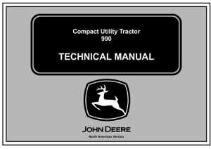 John Deere 990 Compact Utility Tractor Technical Manual