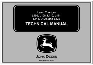 John Deere L100, L108, L110, L111, L118, L120, L130 Lawn Tractors