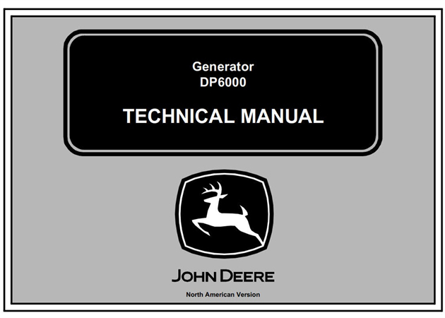 John Deere DP6000 Generator Technical Manual