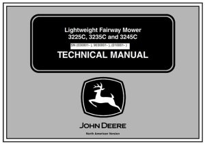 John Deere 3225C, 3235C, 3245C Lightweight Fairway Mower