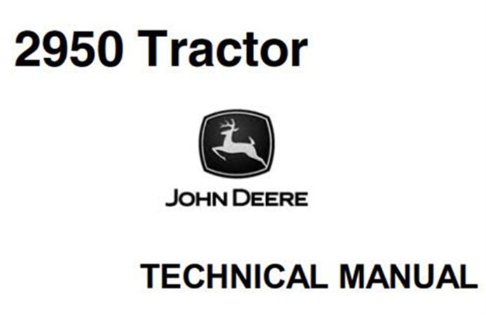 John Deere 2950 Tractor Technical Manual