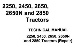 John Deere 2250, 2450, 2650, 2650N, 2850 Tractors