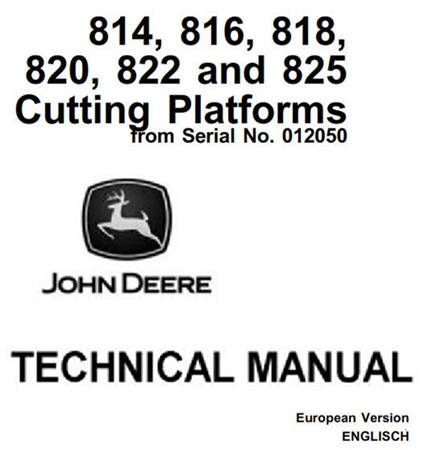 John Deere 814, 816, 818, 820, 822, 825 Cutting Platforms