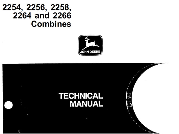 John Deere 2254, 2256, 2258, 2264, 2266 Combines