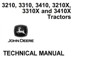 John Deere 3210, 3310, 3410, 3210X, 3310X, 3410X Tractors