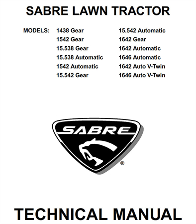 John Deere Sabre Lawn Tractor Technical Manual