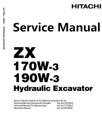 Hitachi ZAXIS 170W-3 & ZAXIS 190W-3 Wheeled Excavator