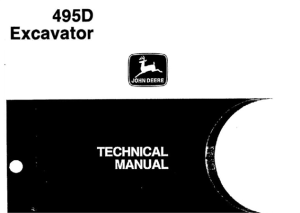 John Deere 495D Excavator Repair, Operation and Tests