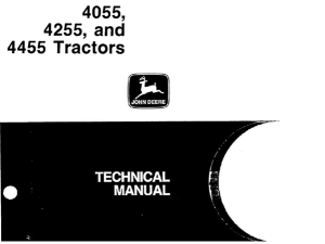 John Deere 4055, 4255, 4455 Tractors Repair, Operation and Tests