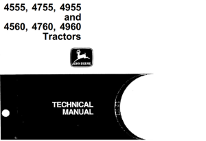 John Deere 4555, 4755, 4955, 4560, 4760, 4960 Tractors