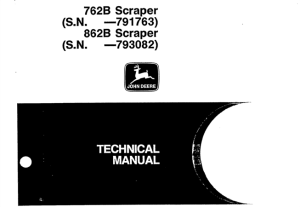 John Deere 762B & 862B Scraper Repair, Operation and Tests