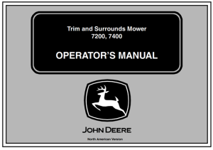 John Deere 7200 & 7400 Trim and Surrounds Mower