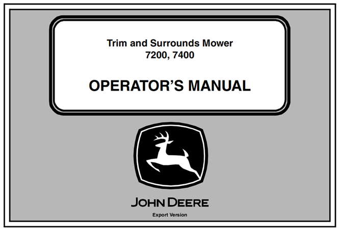 John Deere 7200 & 7400 Trim and Surrounds Mower