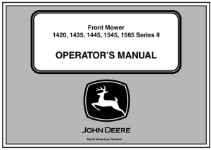 John Deere 1420, 1435, 1445, 1545, 1565 Series II Front Mower