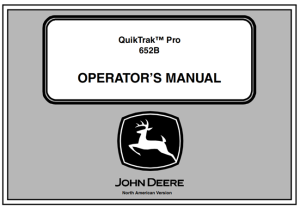 John Deere QuikTrak Pro 652B Operator's Manual