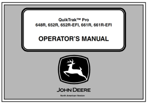 John Deere QuikTrak Pro (648R, 652R, 652R-EFI, 661R, 661R-EFI)