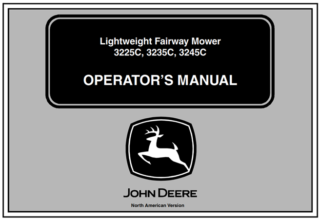 John Deere 3225C, 3235C, 3245C Lightweight Fairway Mower